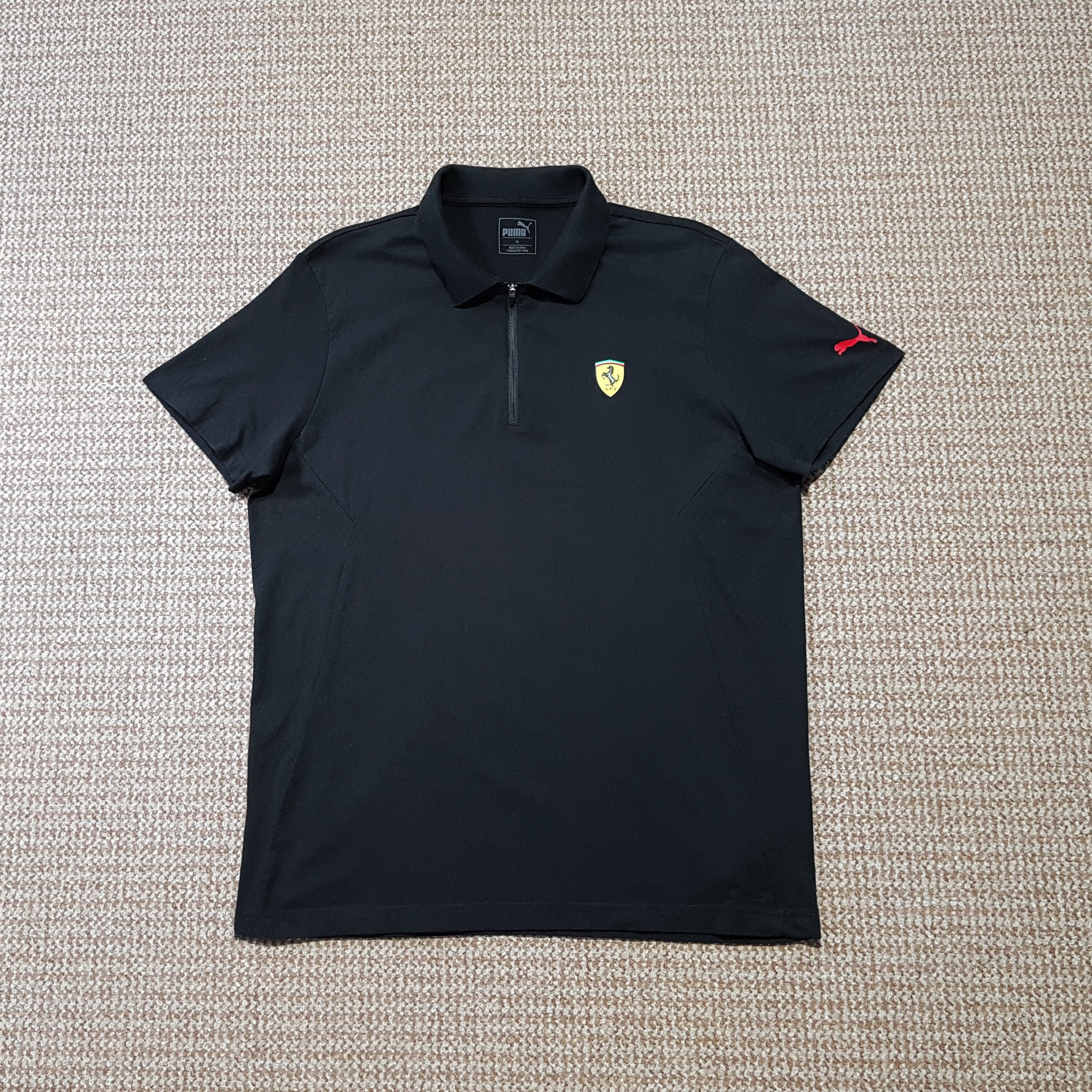 Puma PUMA Scuderia Ferrari Black Racing Polo Shirt sz XL Size US XL / EU 56 / 4 - 1 Thumbnail