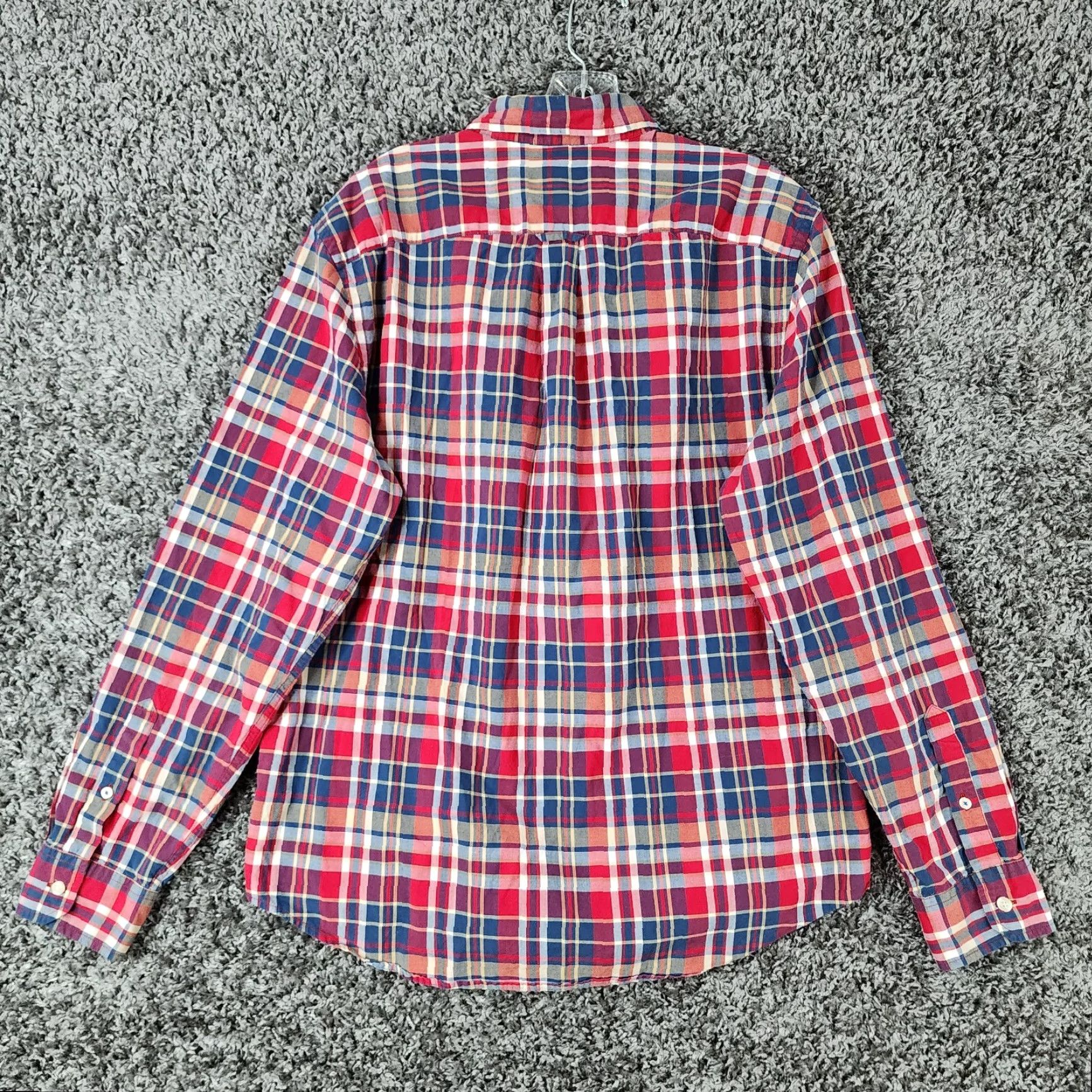 American Eagle Outfitters VINTAGE? No—American Eagle Shirt Men L Athletic Fit Plaid Long Sleeve Button-Up Red Blue Size L Mens Size US L / EU 52-54 / 3 - 5 Thumbnail
