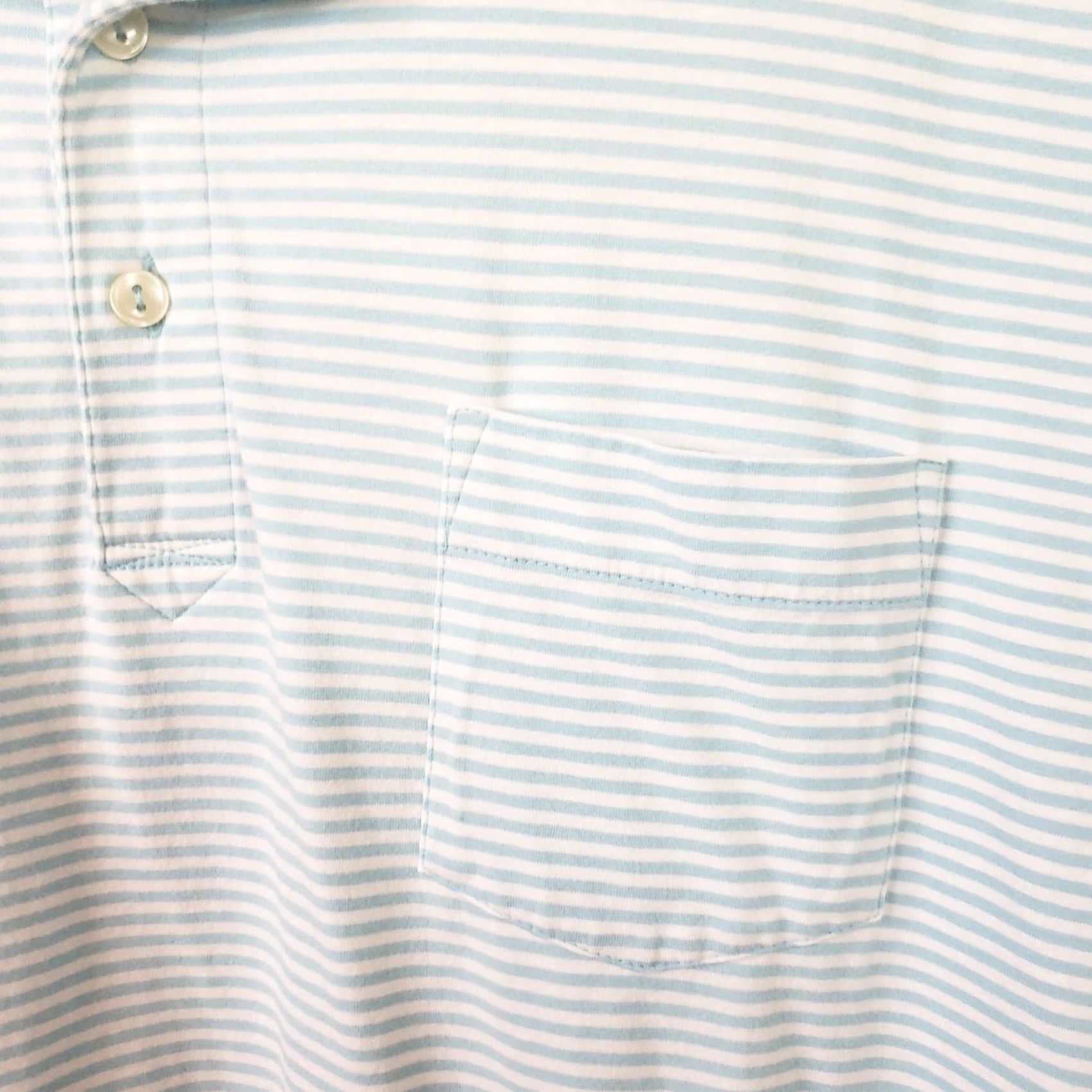 Peter Millar Peter Millar Mens Blue Stripe Polo Shirt 2XL Short Sleeve Golf Seaside Wash Top Size US XXL / EU 58 / 5 - 5 Thumbnail