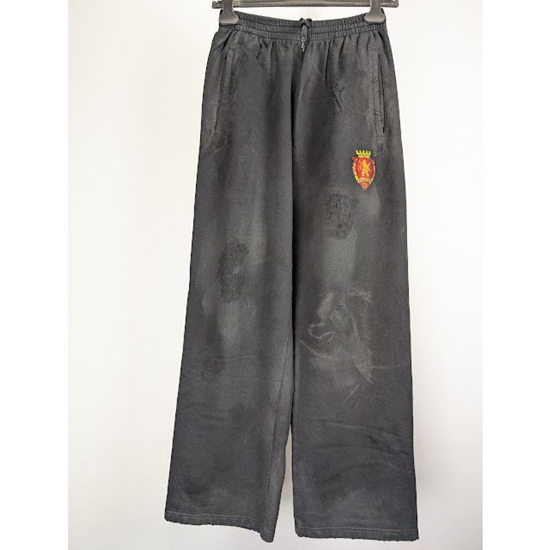 Balenciaga o1rshd1 Baggy Sweatpants in Washed Black Size US 30 / EU 46 - 2 Thumbnail