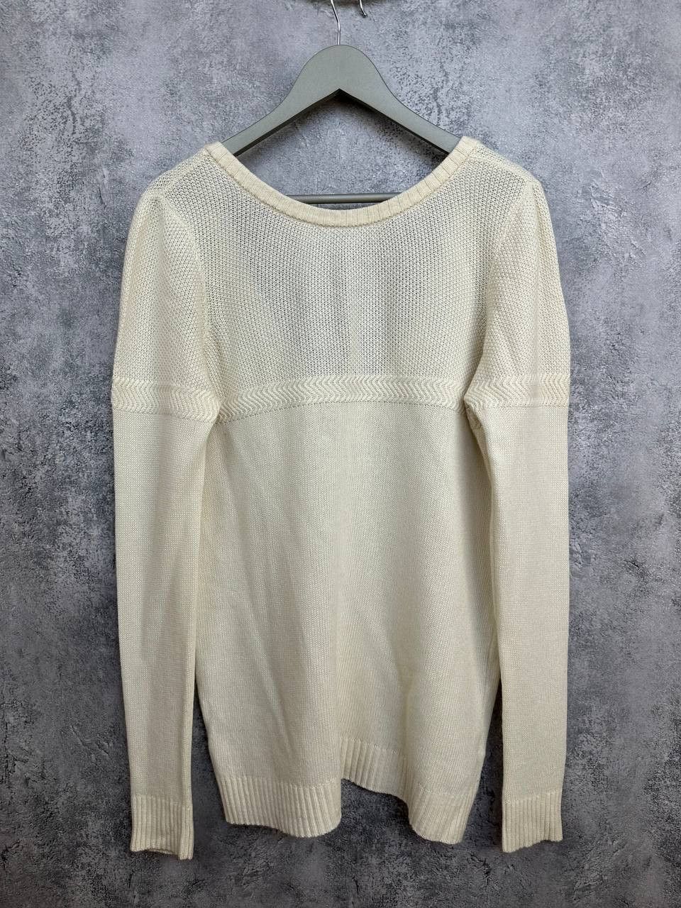 ba&sh ba&sh Cream V-Neck Knit Sweater Wool Cashmere Blend Size M / US 6-8 / IT 42-44 - 2 Thumbnail