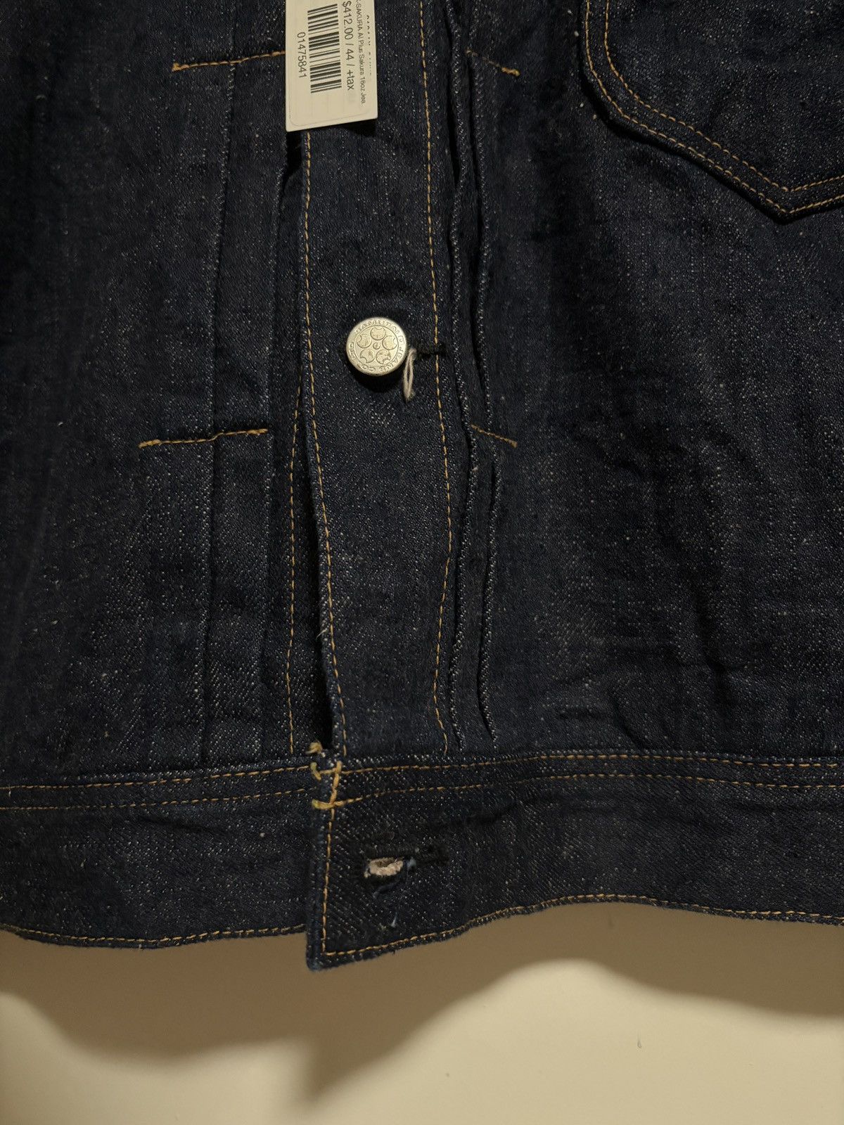 Samurai Jeans Samurai S101AX-SAKURA "Ai-Plus Sakura" 18oz Type 1 Jacket 44 Size US L / EU 52-54 / 3 - 5 Thumbnail