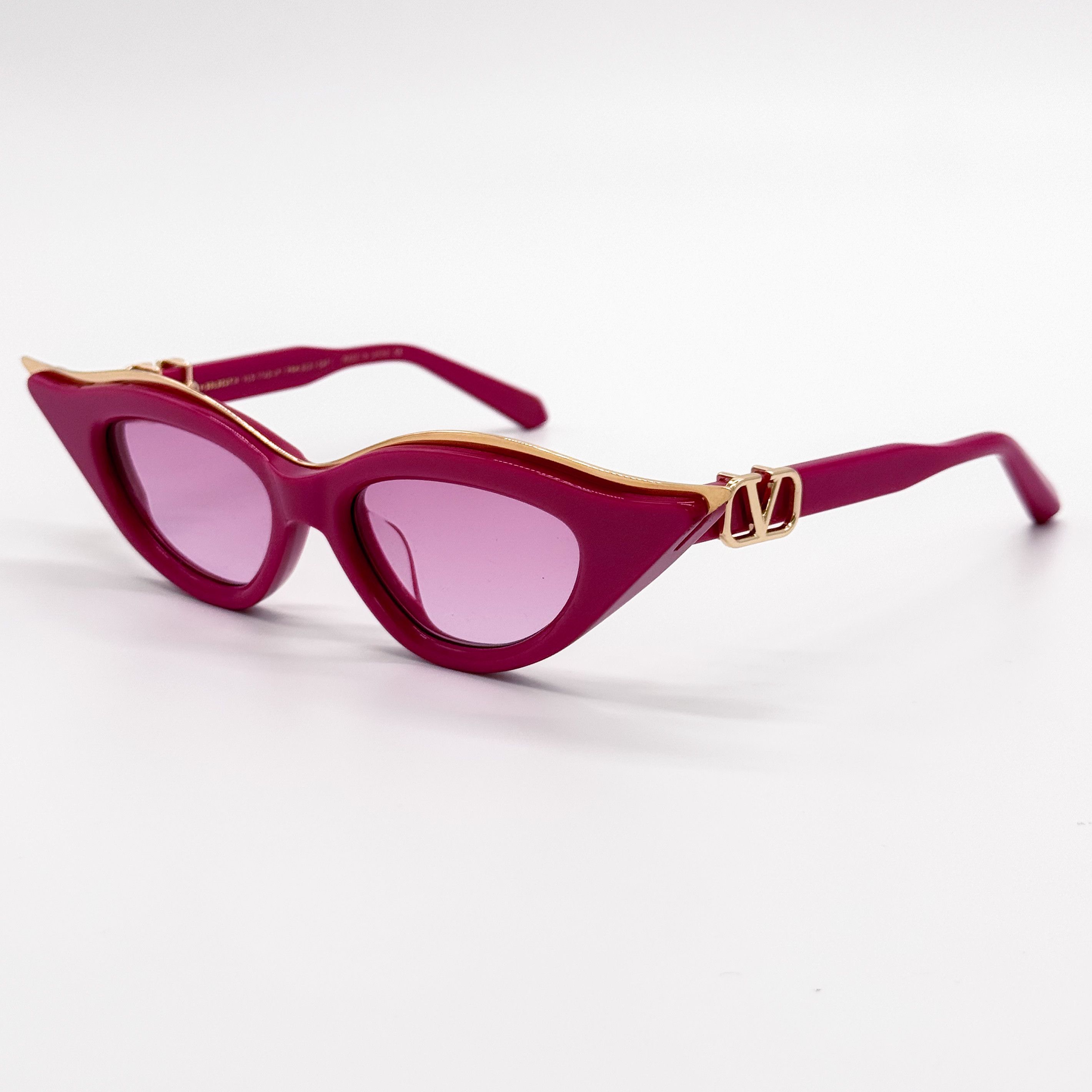 Valentino NEW VALENTINO V-GOLDCUT VLS-114D PINK CAT EYE SUNGLASSES Size ONE SIZE - 6 Thumbnail