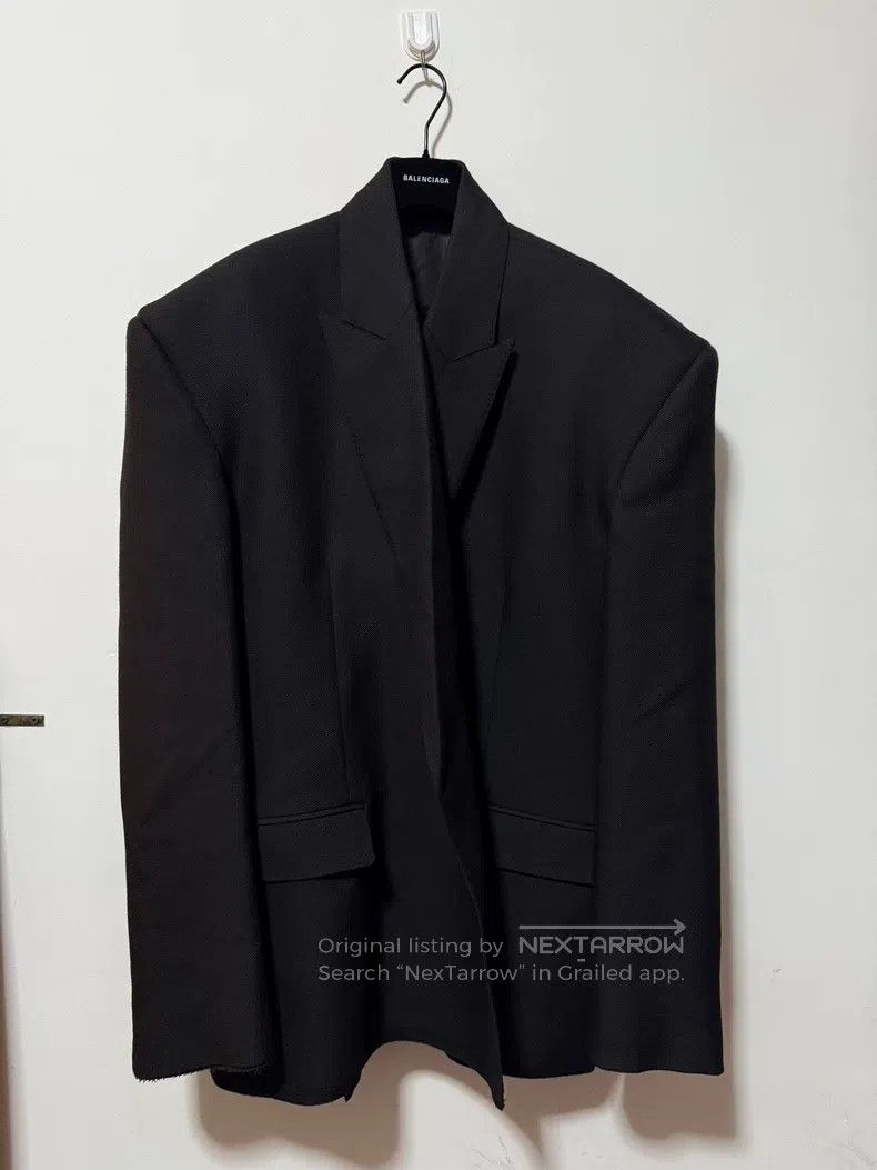 Balenciaga Balenciaga Wool Gabardine Seamless Jacket Coat Size US L / EU 52-54 / 3 - 1 Thumbnail