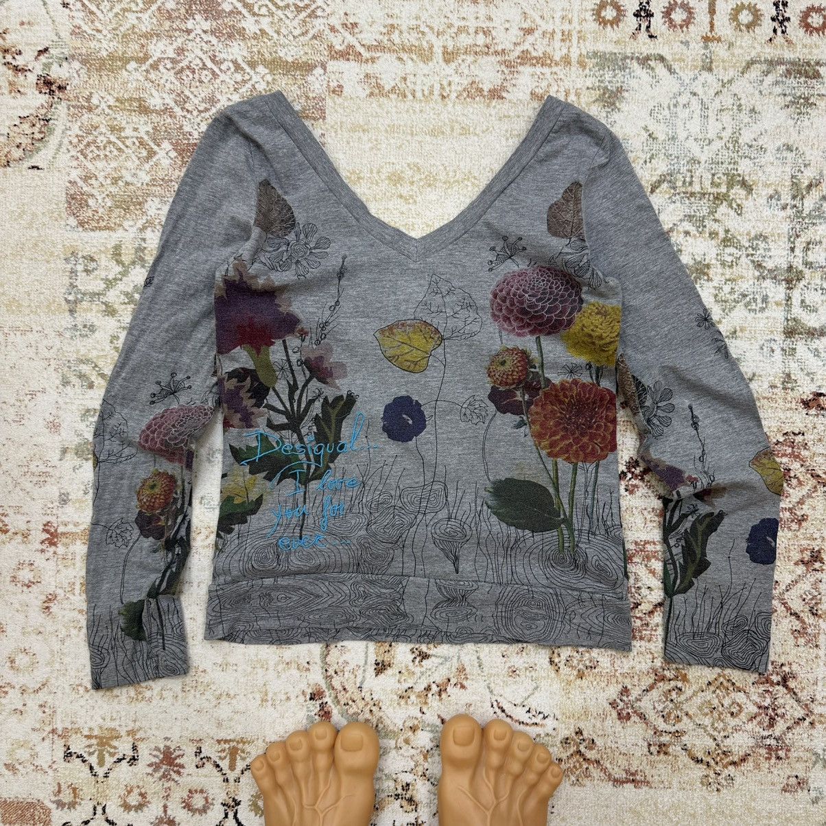 Desigual Vintage Desigual Long-sleeve T-shirts Grunge Avantgarde Y2K Size M / US 6-8 / IT 42-44 - 2 Thumbnail