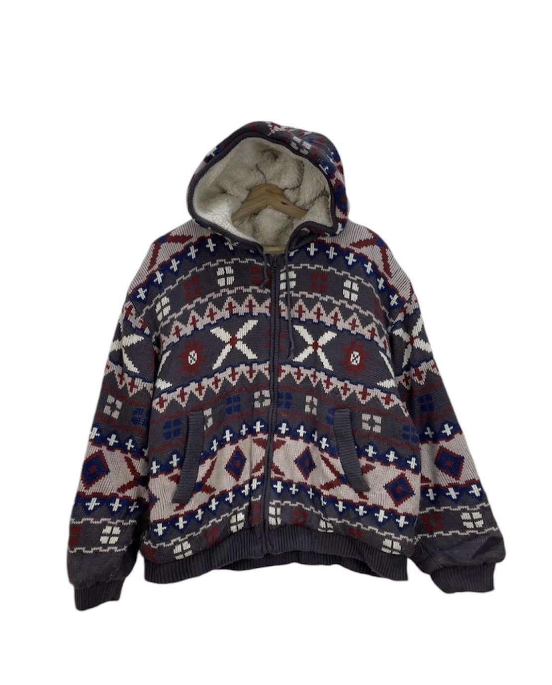 Aran Isles Knitwear Vintage Japanese Brand Gb Company Native Hoodie Jacket Size US M / EU 48-50 / 2 - 1 Thumbnail
