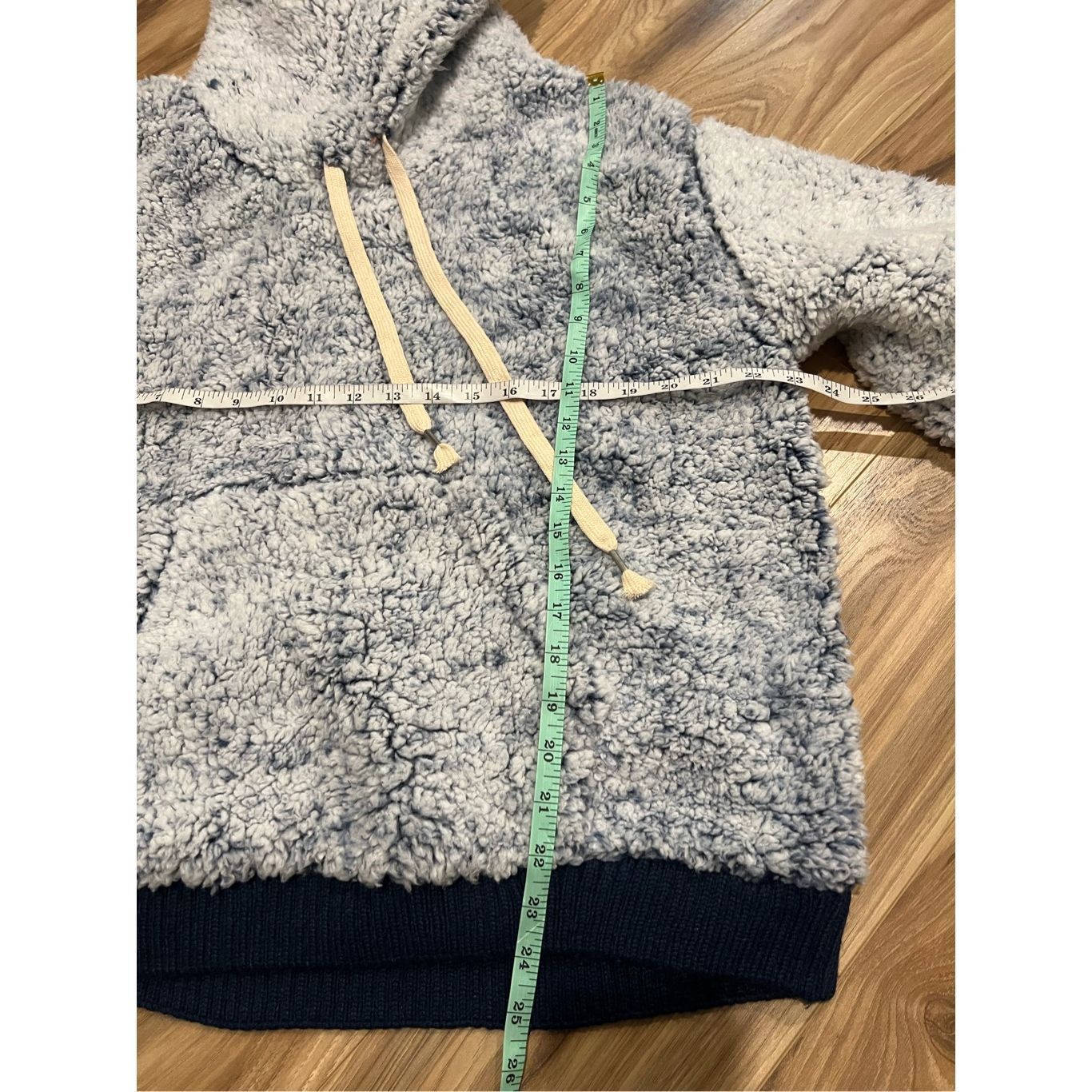 Other Pol Blue Teddy Sherpa Fleece Hoodie Sweatshirt Pullover Wome Size L / US 10 / IT 46 - 6 Thumbnail