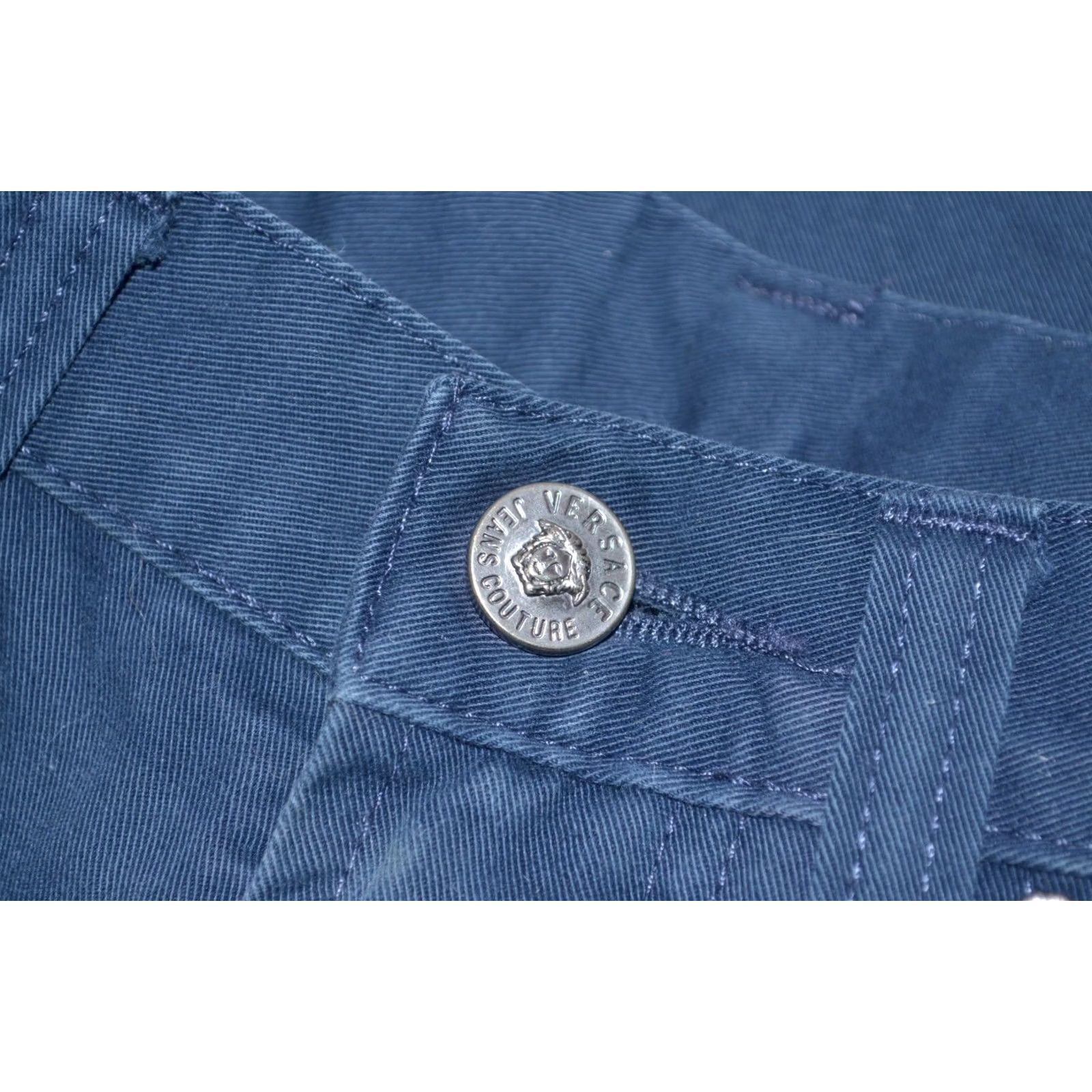 Versace Jeans Couture VINTAGE Versace Jeans Couture Navy Cotton Chino Jeans 30 / IT44 Mens Size US 30 / EU 46 - 6 Thumbnail