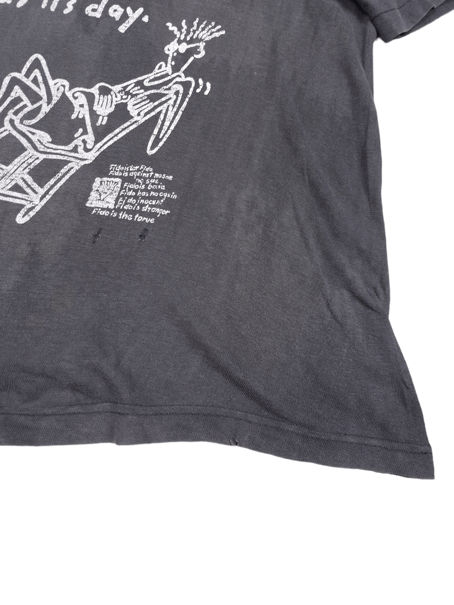 Vintage 💎Very Rare 80's Fido Dido Trashed Distressed US Camp TShirt Size US XL / EU 56 / 4 - 4 Thumbnail
