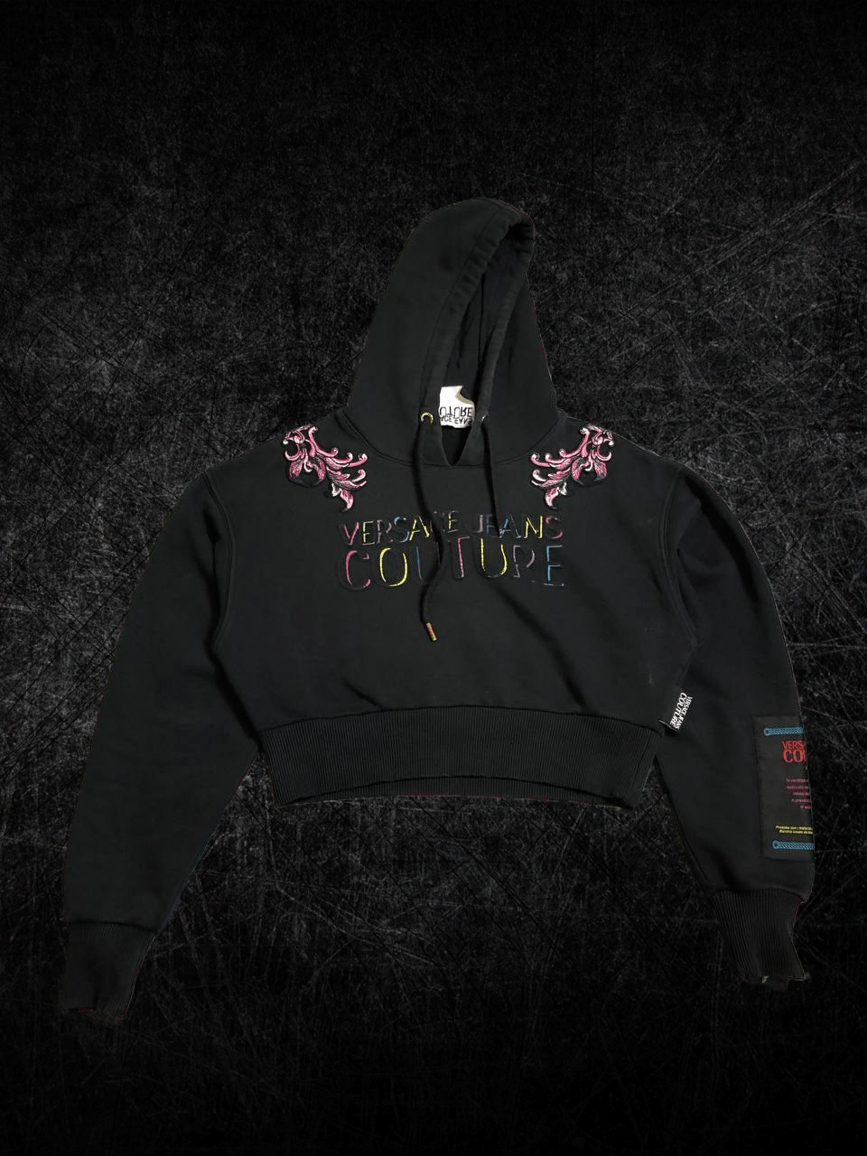 Versace Jeans Couture Versace Jeans Couture Cropped Hooded Sweatshirt Graphic Size XS / US 0-2 / IT 36-38 - 1 Thumbnail