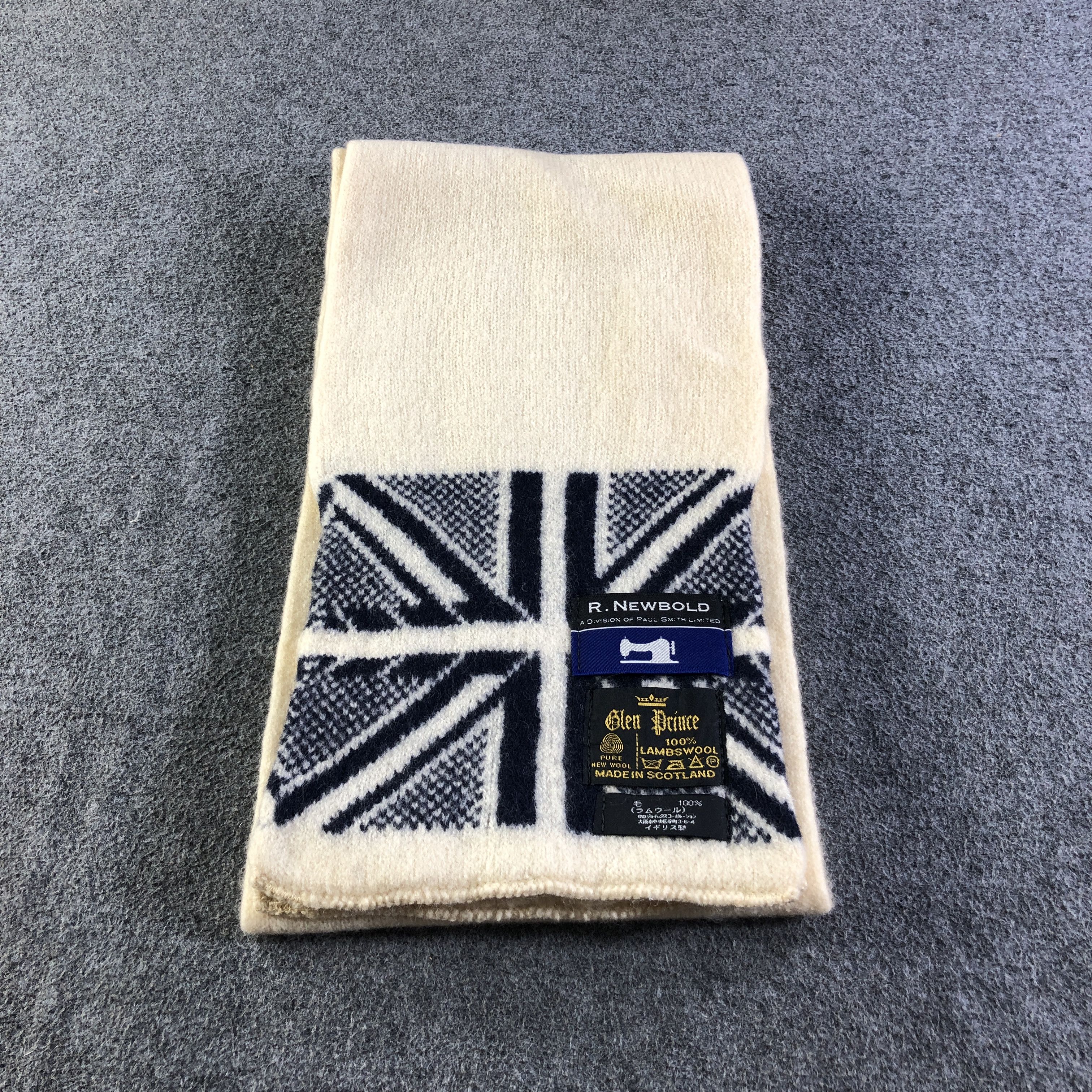 R.Newbold R.Newbold X Glen Prince Wool Scarf Muffler Neckwear V2737 Size ONE SIZE - 2 Thumbnail