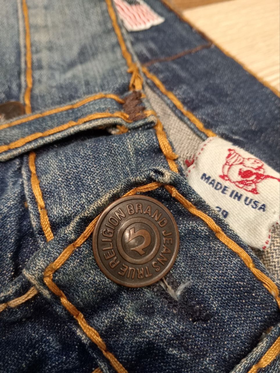 True Religion VINTAGE TRUE RELIGION WASHED BLUE DENIM PANTS Size US 29 - 12 Thumbnail