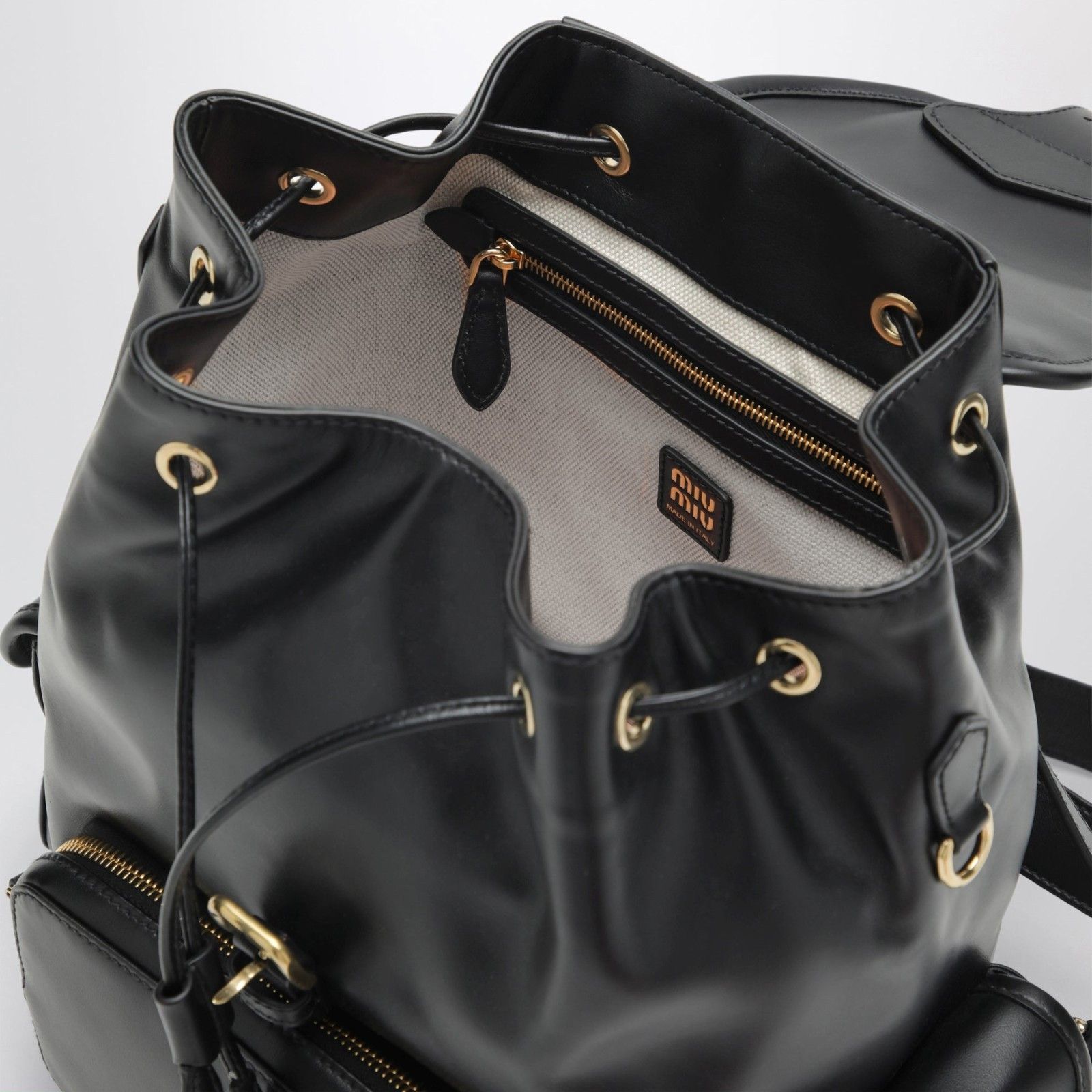 Miu Miu MIU MIU $3600 Black Calfskin Leather Backpack New & Authenti Size ONE SIZE - 4 Thumbnail