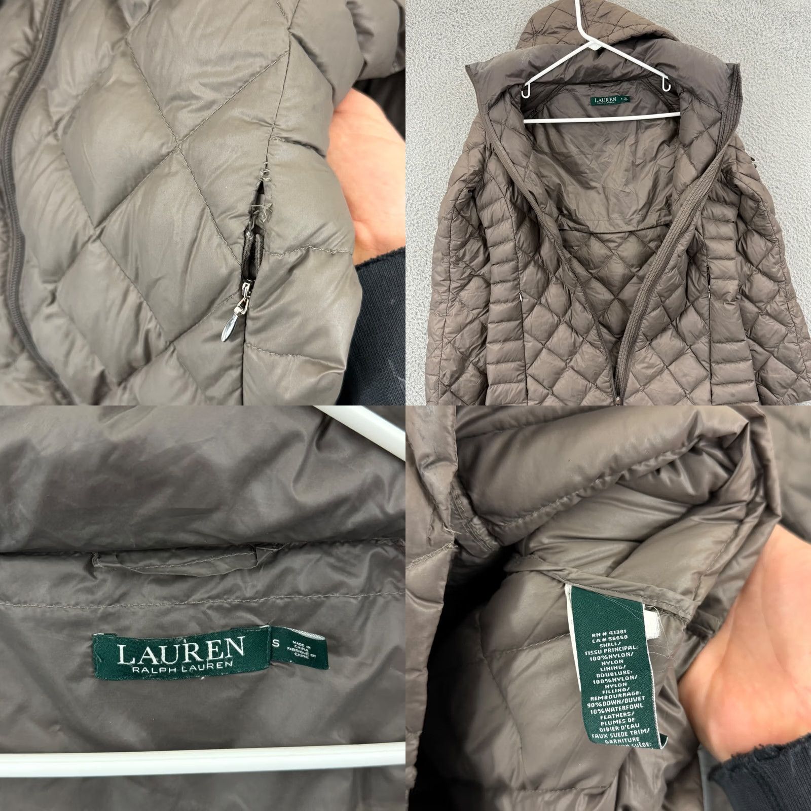 Ralph Lauren Lauren Ralph Lauren Jacket Women Small Brown Puffer Down Long Hooded Quilted Zip Size S / US 4 / IT 40 - 8 Thumbnail
