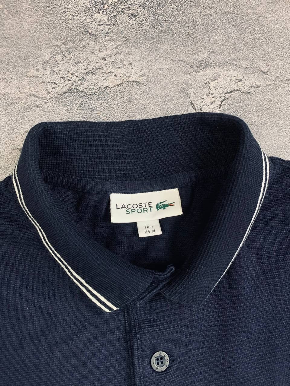 Lacoste Lacoste Sport Men's Navy Blue Polo Shirt White Trim Collar Size US M / EU 48-50 / 2 - 9 Thumbnail