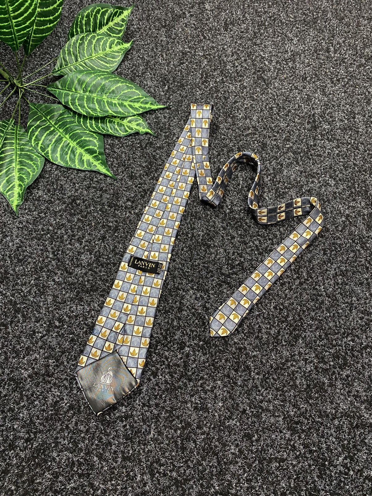 Lanvin Vintage silk tie LANVIN PARIS Size ONE SIZE - 4 Thumbnail