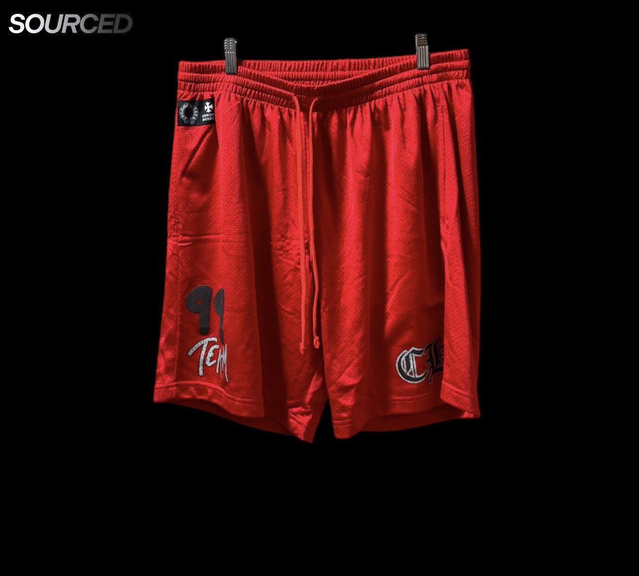 image of Chrome Hearts X Matty Boys Mesh Shorts Red, Men's (Size 36)