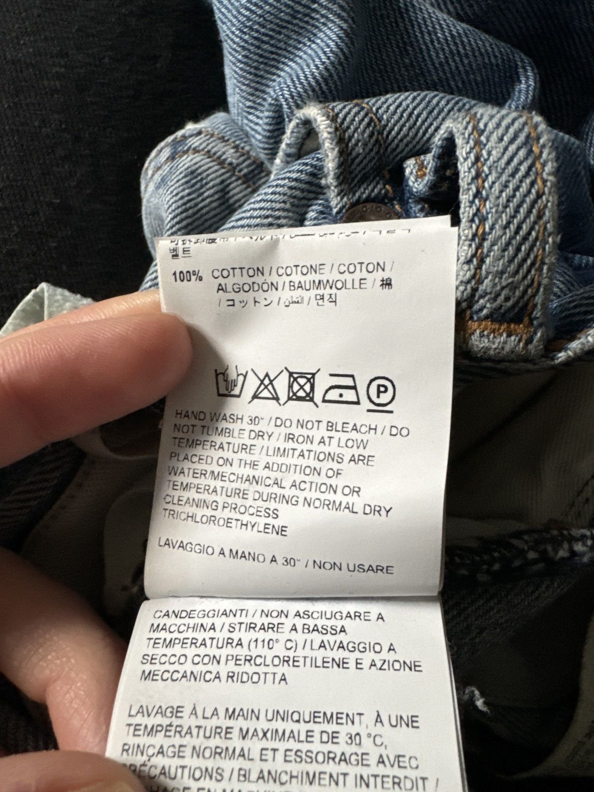 Off-White × Virgil Abloh Off-White Slim Low Crotch Graffiti Jeans - No Belt Size 29" - 13 Thumbnail