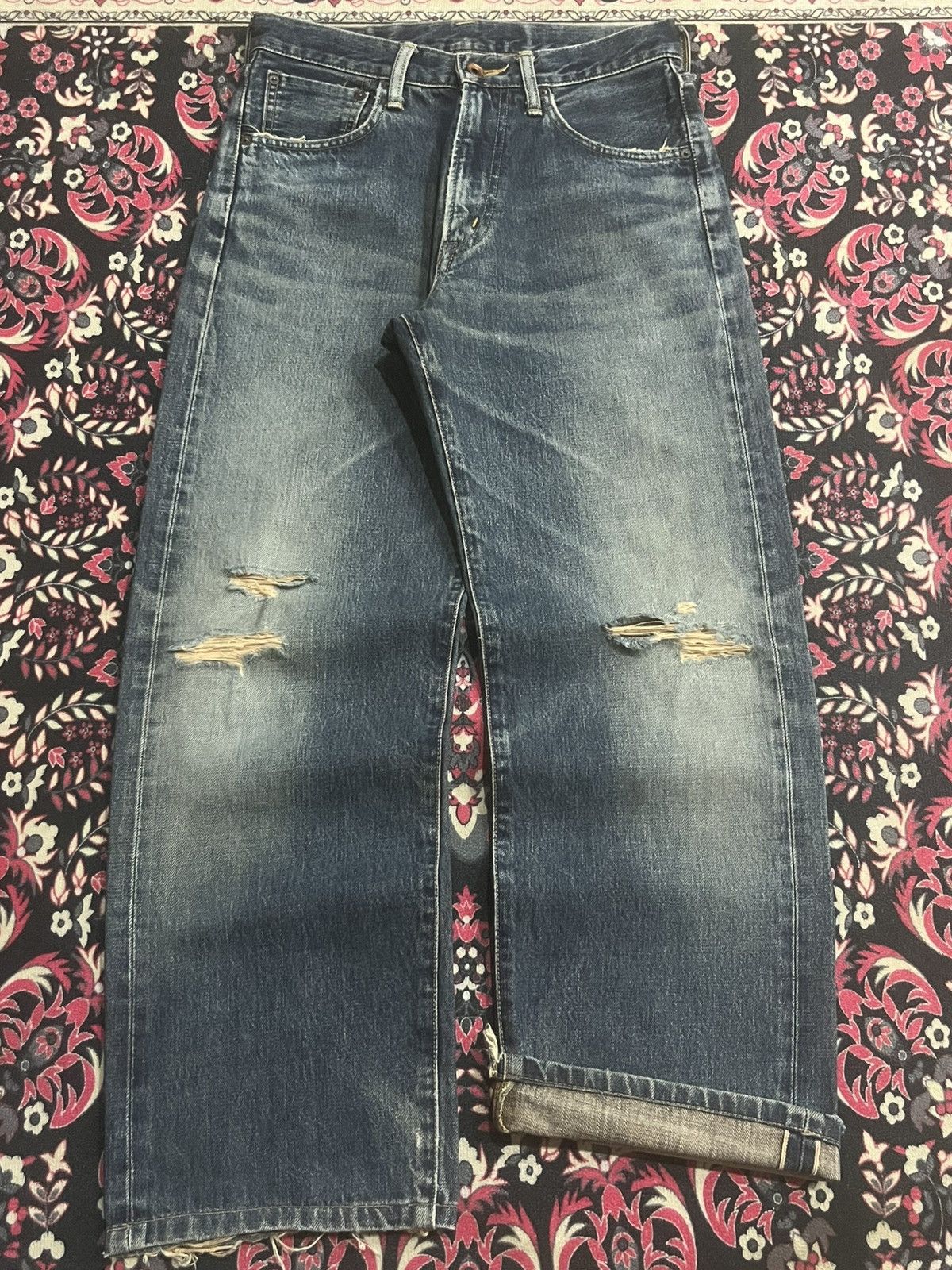 Acne Studios Vintage Edwin 505X Japan Rusty Blue Distressed Selvedge Jean Size US 28 / EU 44 - 1 Thumbnail