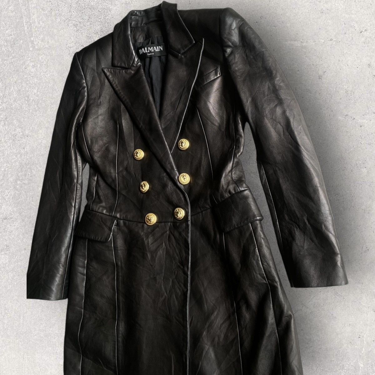 Balmain Balmain Double Breasted Sheep Leather Coat Size S / US 4 / IT 40 - 2 Thumbnail
