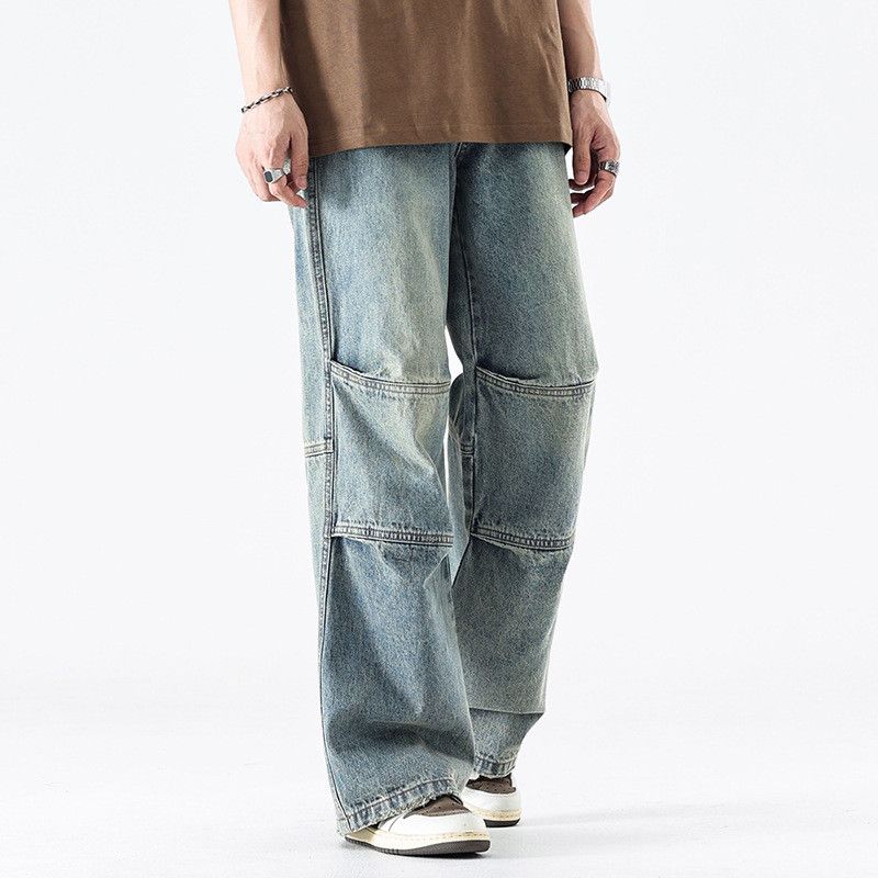 Vintage Men's American Retro Casual Wide-Leg Jeans Size US 32 / EU 48 - 2 Thumbnail