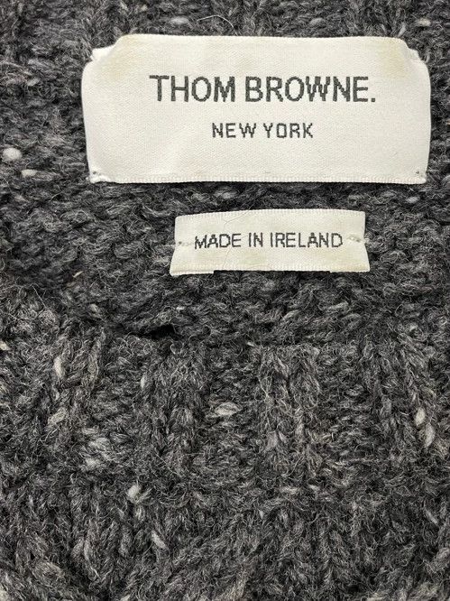 Thom Browne Thom Browne Gray classic wool round neck sweater Size US S / EU 44-46 / 1 - 5 Thumbnail