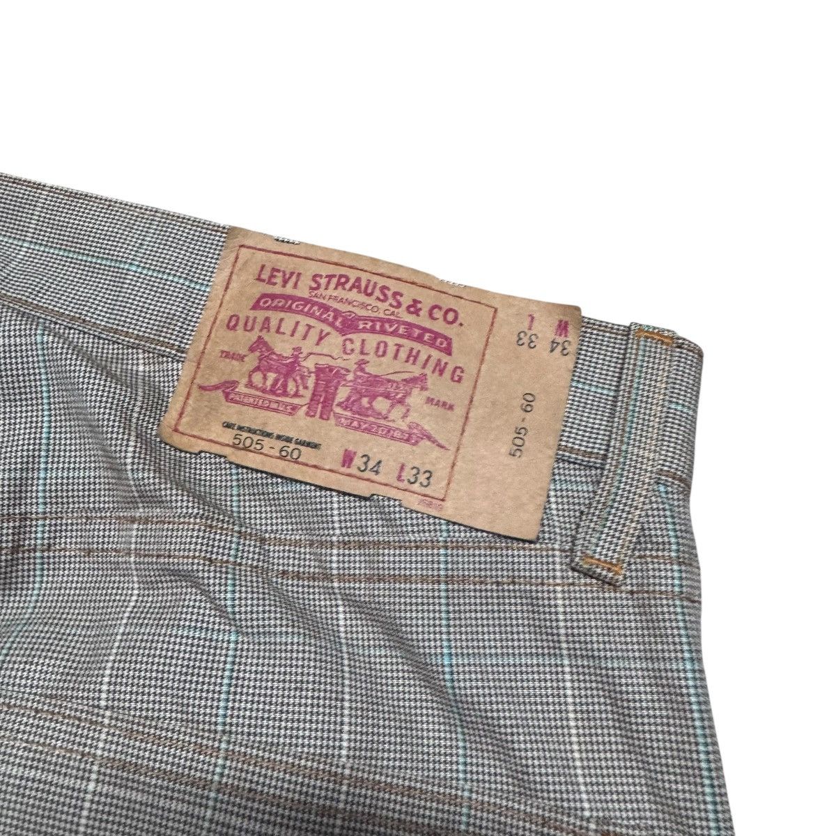 Levi's Vintage Levis 505 Houndstooth Jeans Size US 34 / EU 50 - 12 Thumbnail