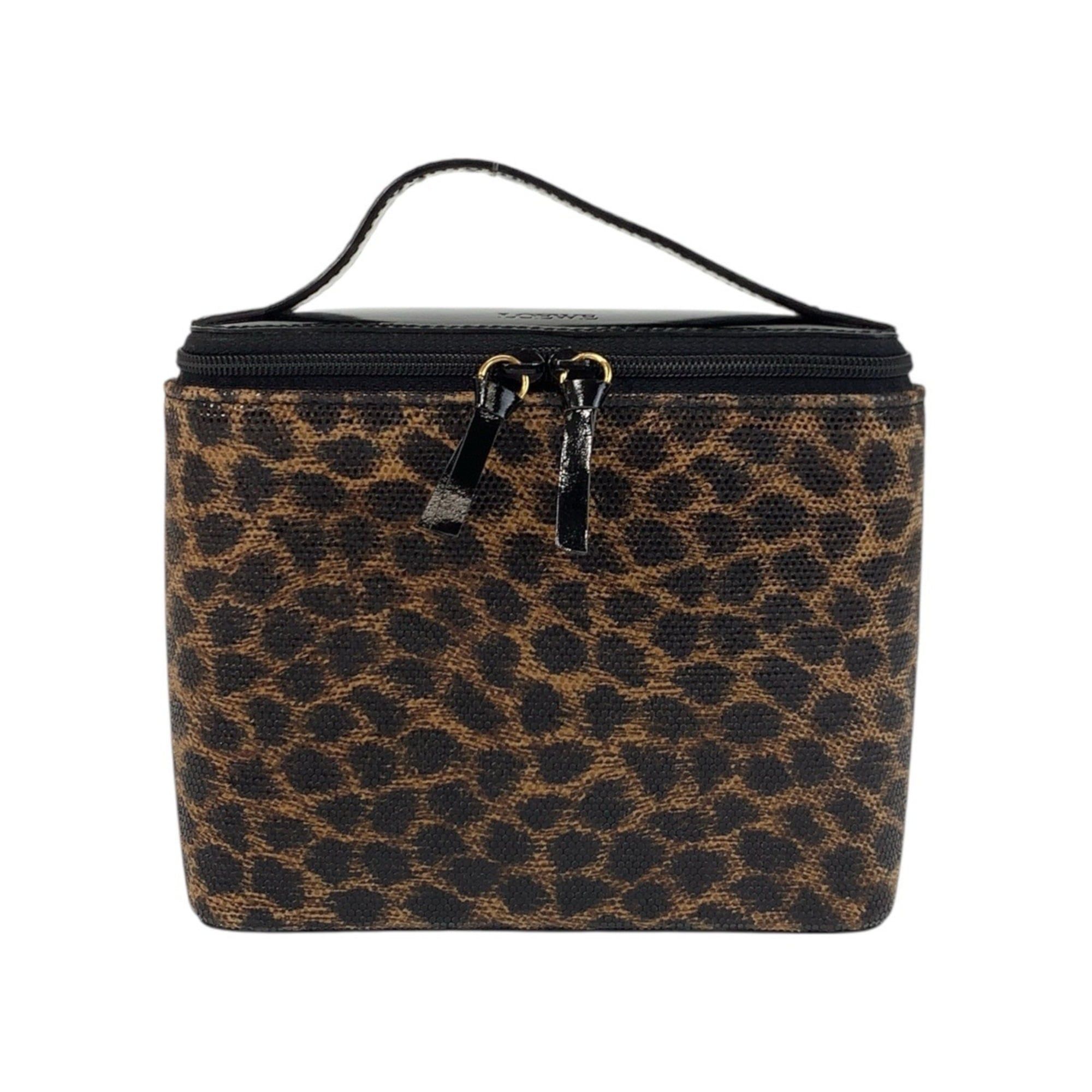 Loewe LOEWE Vintage Leopard Brown Black Gold Hardware Enamel Handbag Vanity Bag for Women Size ONE SIZE - 1 Thumbnail