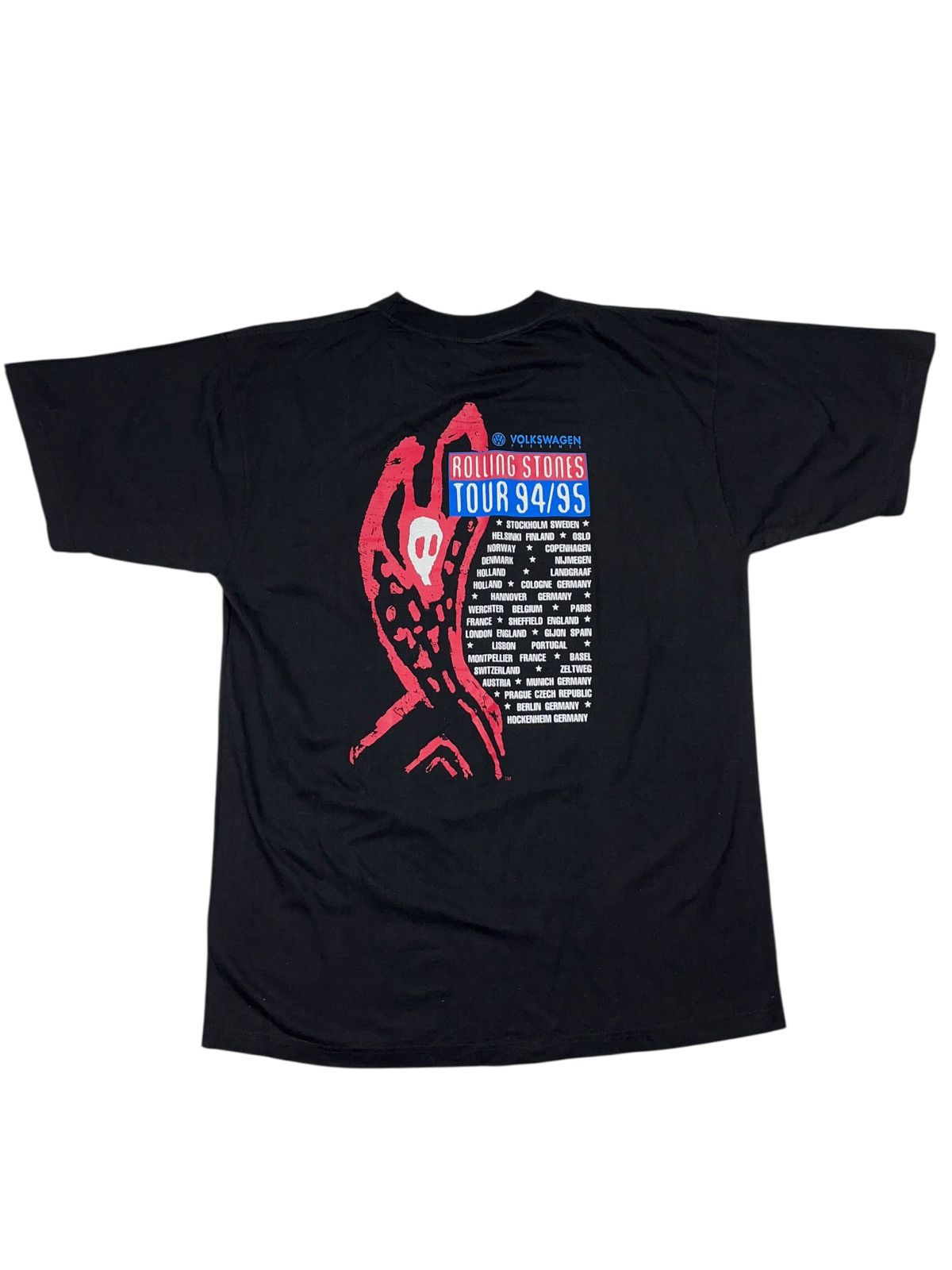 The Rolling Stones Vintage 1995 Rolling Stones Voodoo Lounge Tour T-shirt Size US XL / EU 56 / 4 - 2 Thumbnail