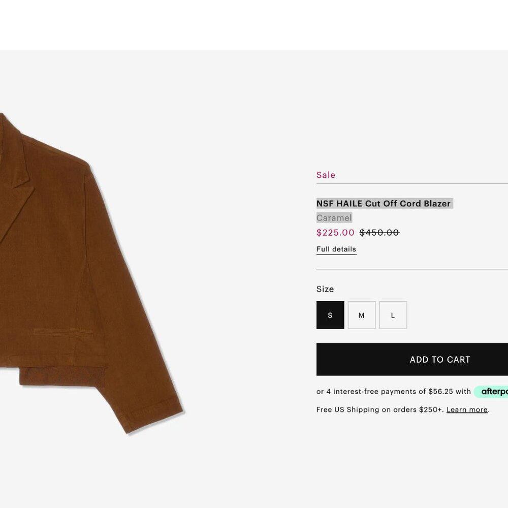 NSF NSF Made In USA HAILE Cut Off Cord Blazer Caramel Size M Size M / US 6-8 / IT 42-44 - 10 Thumbnail