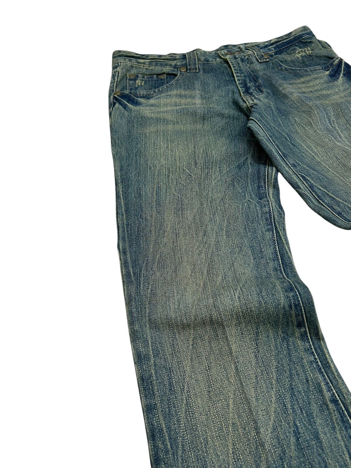Kapital Japanese Brand Jean Washed Blue Way Jean Zigzag Boro Pcoket Size US 31 - 6 Thumbnail