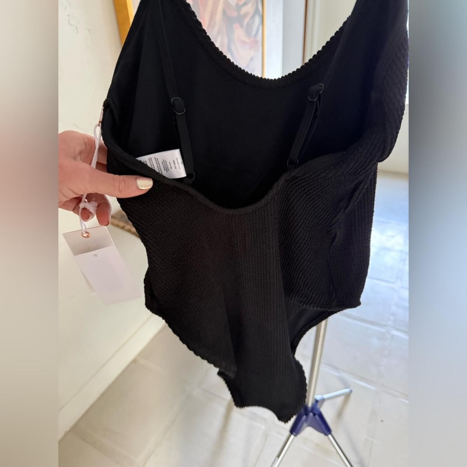 Other Good American $119 Always Fits Black High Cut One Piece S/M Size ONE SIZE - 6 Thumbnail