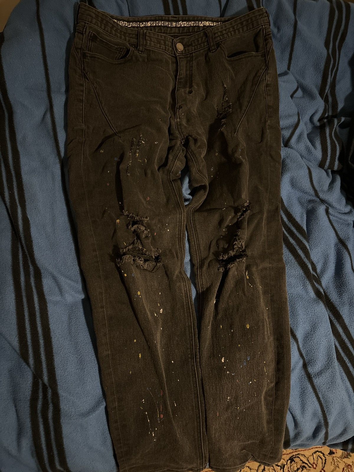 Number (N)ine Number (N)ine Paint splatter denim Size US 31 - 2 Thumbnail