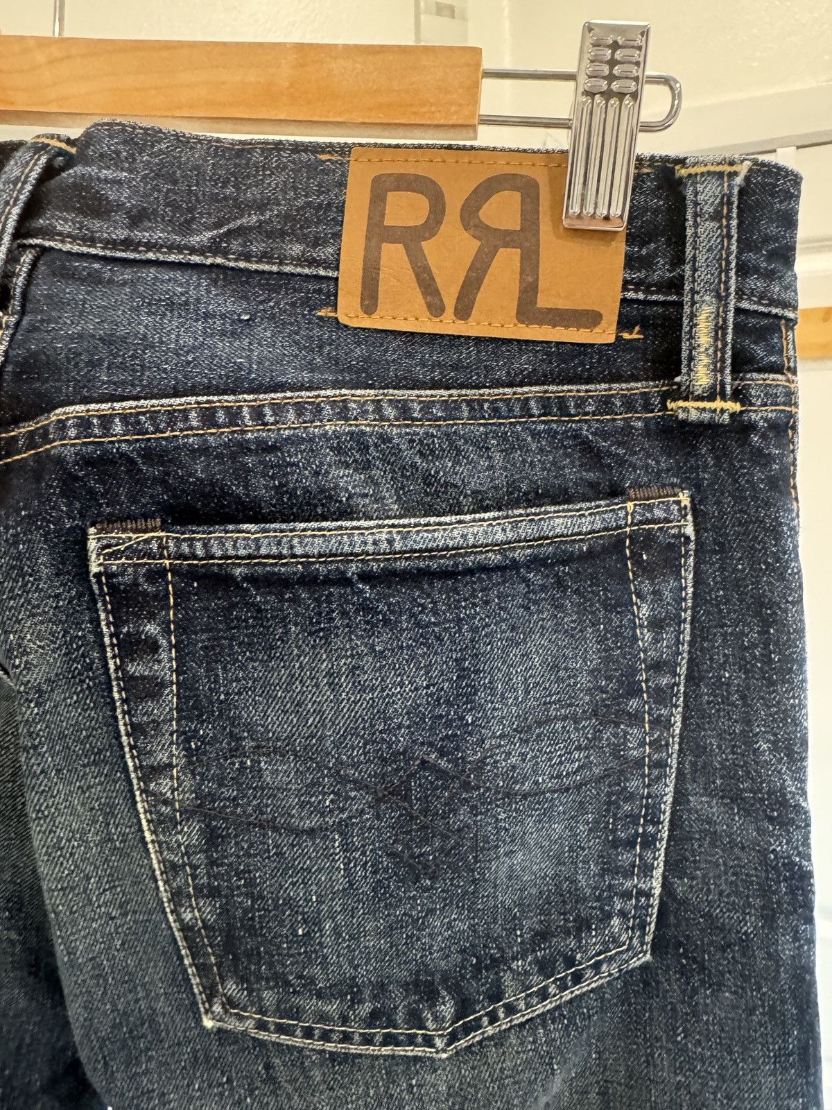 RRL Ralph Lauren Double Rl RRL slim narrow zip fly mud wash jeans Size US 30 / EU 46 - 3 Thumbnail