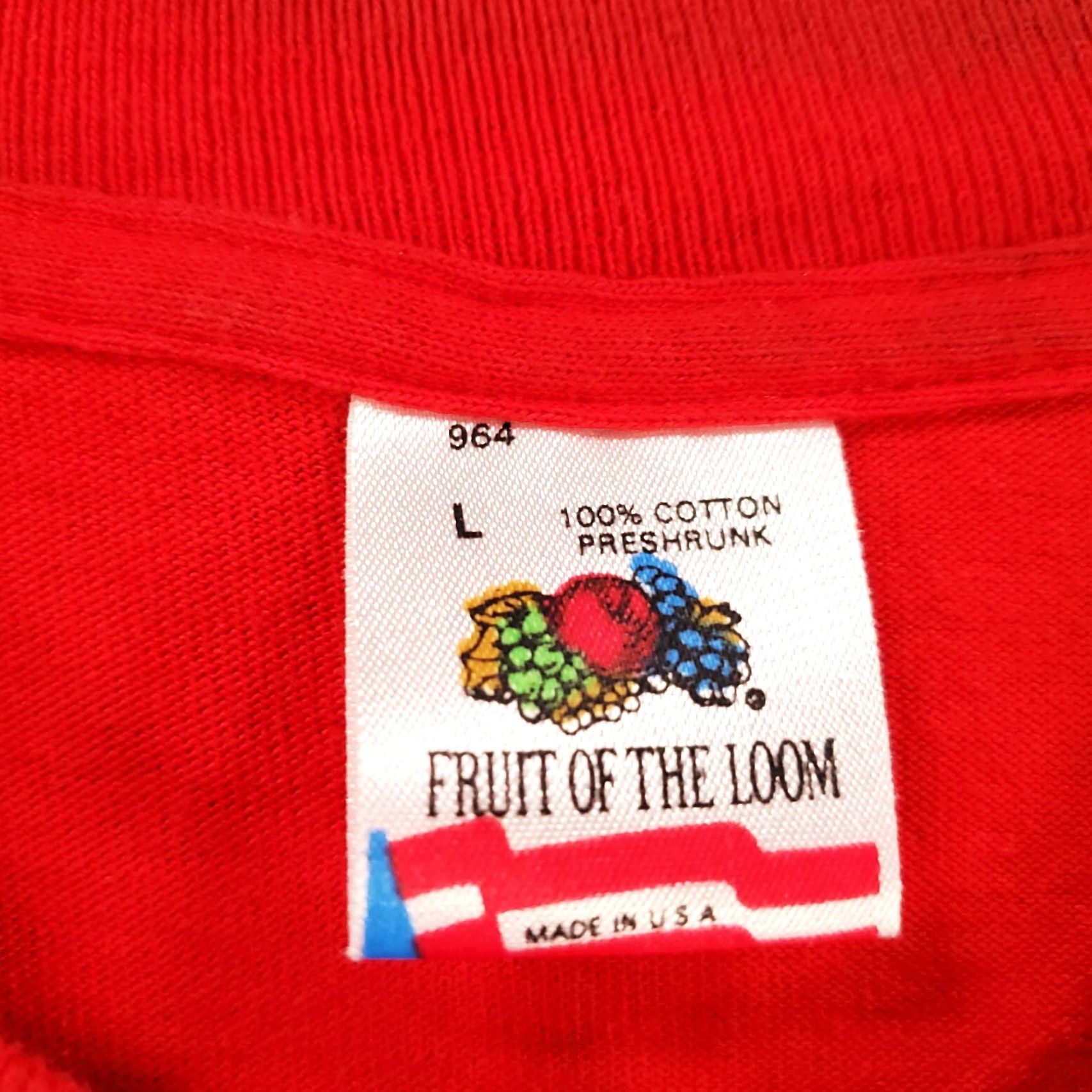 Fruit Of The Loom VINTAGE Fruit of the Loom Kangaroo Shirt Mens L Red 1980s 1989 Australian Map Graphic Print 80s Nature Mens Shirt Regular Size US L / EU 52-54 / 3 - 4 Thumbnail