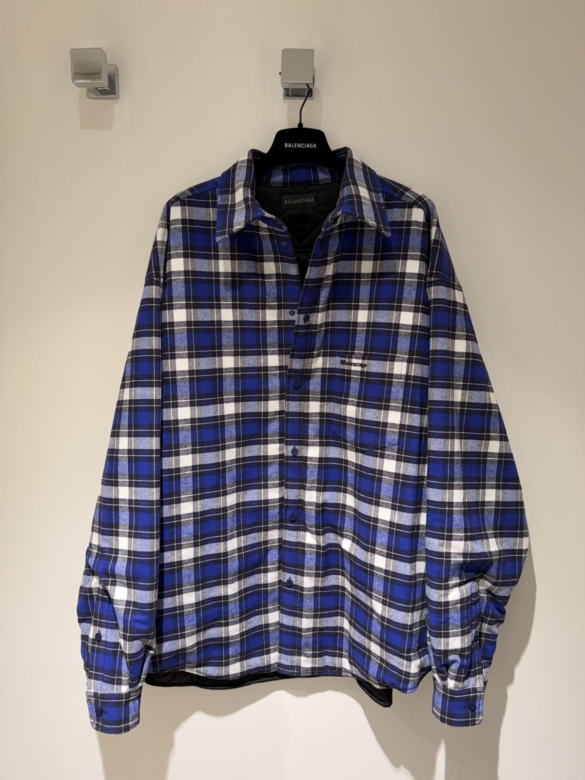 Balenciaga Balenciaga Checkered Cotton Logo Shirt Size US XXL / EU 58 / 5 - 1 Thumbnail