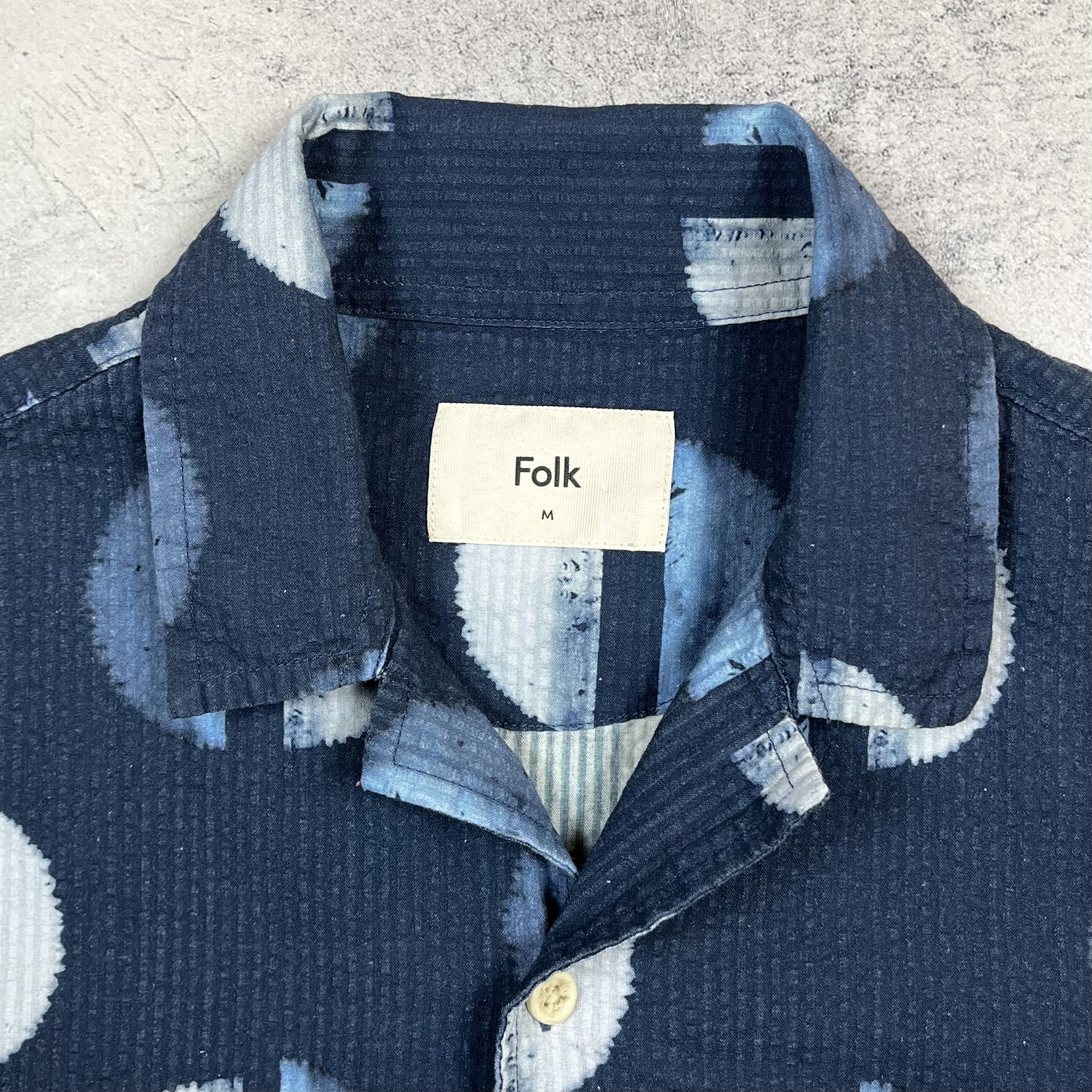 Folk Folk Geometric Pattern Button Up Short Sleeve Shirt Size US M / EU 48-50 / 2 - 10 Thumbnail