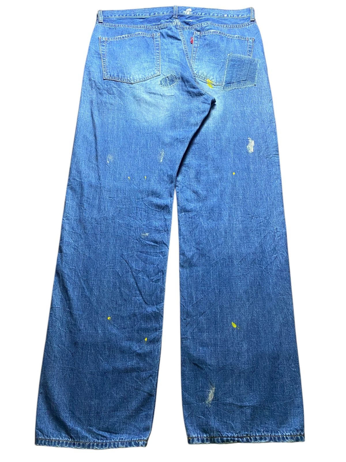 Japanese Brand Vintange Tendor Shashiko Boro Patched Distressed Loose Jeans Size US 36 / EU 52 - 2 Thumbnail