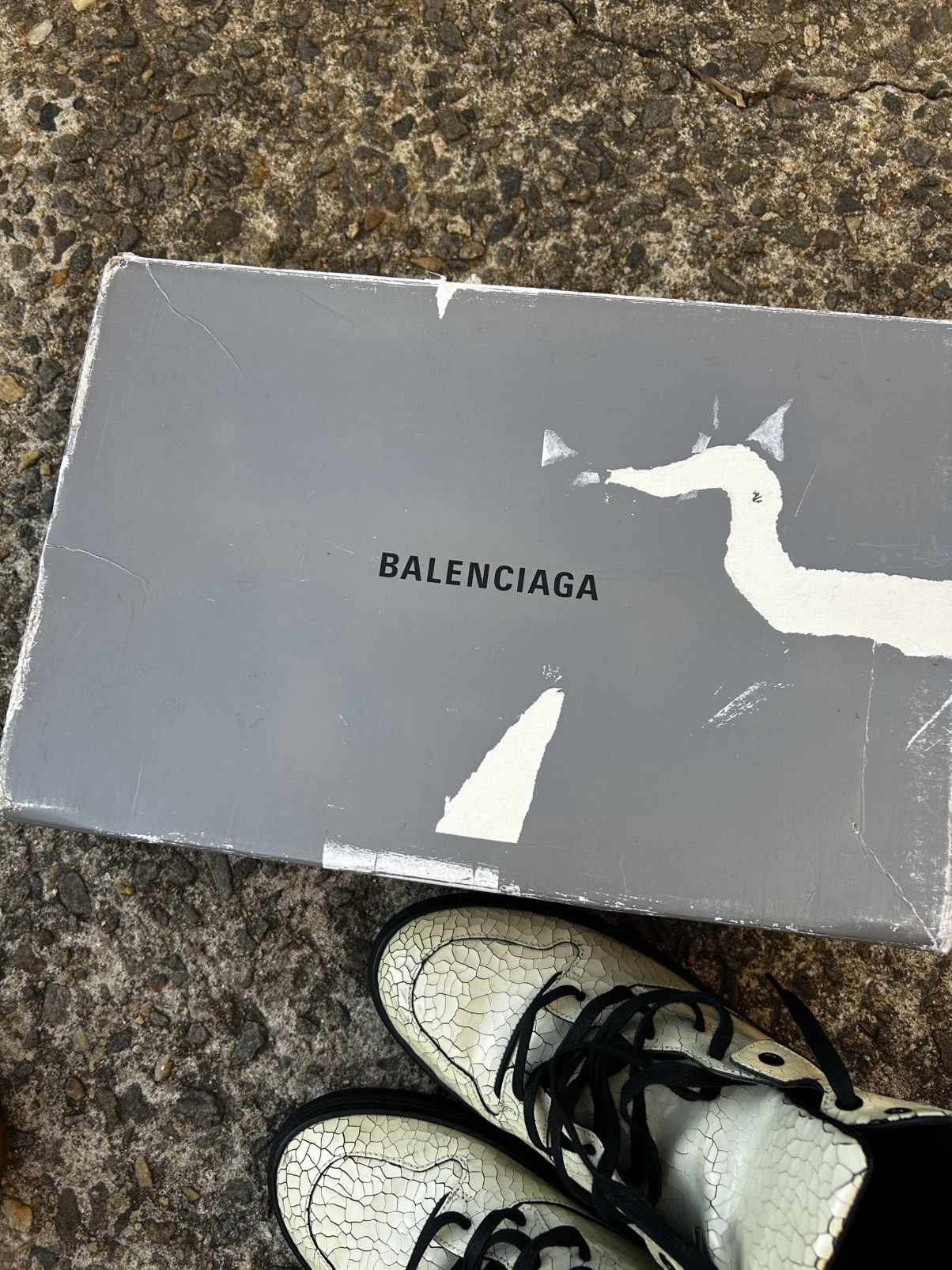 Balenciaga Balenciaga Calfskin Leather Cracked High Top Size US 9 / EU 42 - 9 Thumbnail