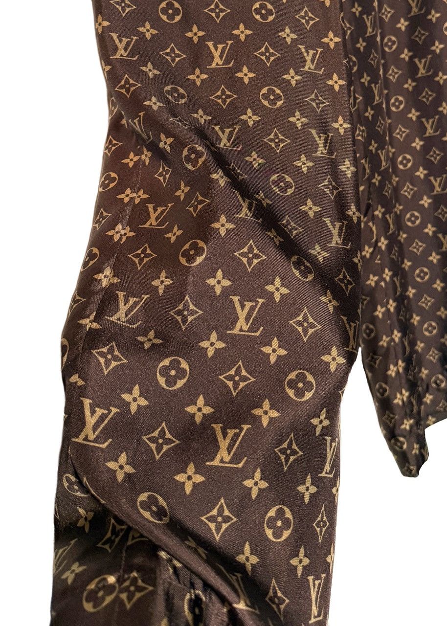 Louis Vuitton Louis Vuitton Brown Monogram Silk Jogger Pants Size 28" / US 6 / IT 42 - 4 Thumbnail
