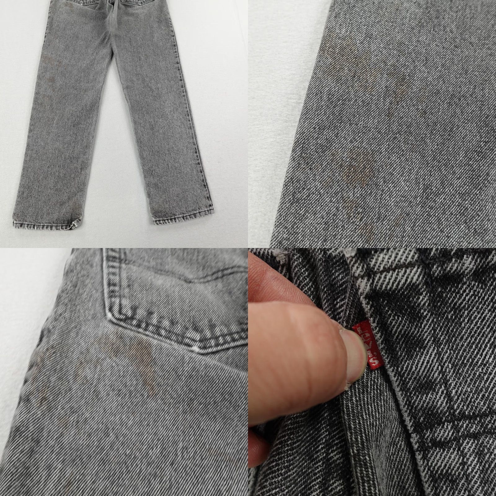 Levi's VINTAGE Levi's 540 Jeans Mens 31x32 Gray Acid Wash Denim 90s Grunge Made In USA Size US 31 - 8 Thumbnail