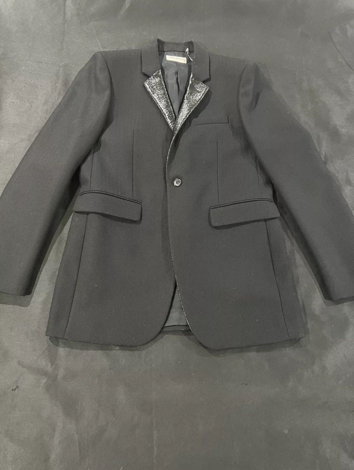 Saint Laurent Paris Saint laurent paris lacquer blazer Size 52R - 2 Thumbnail