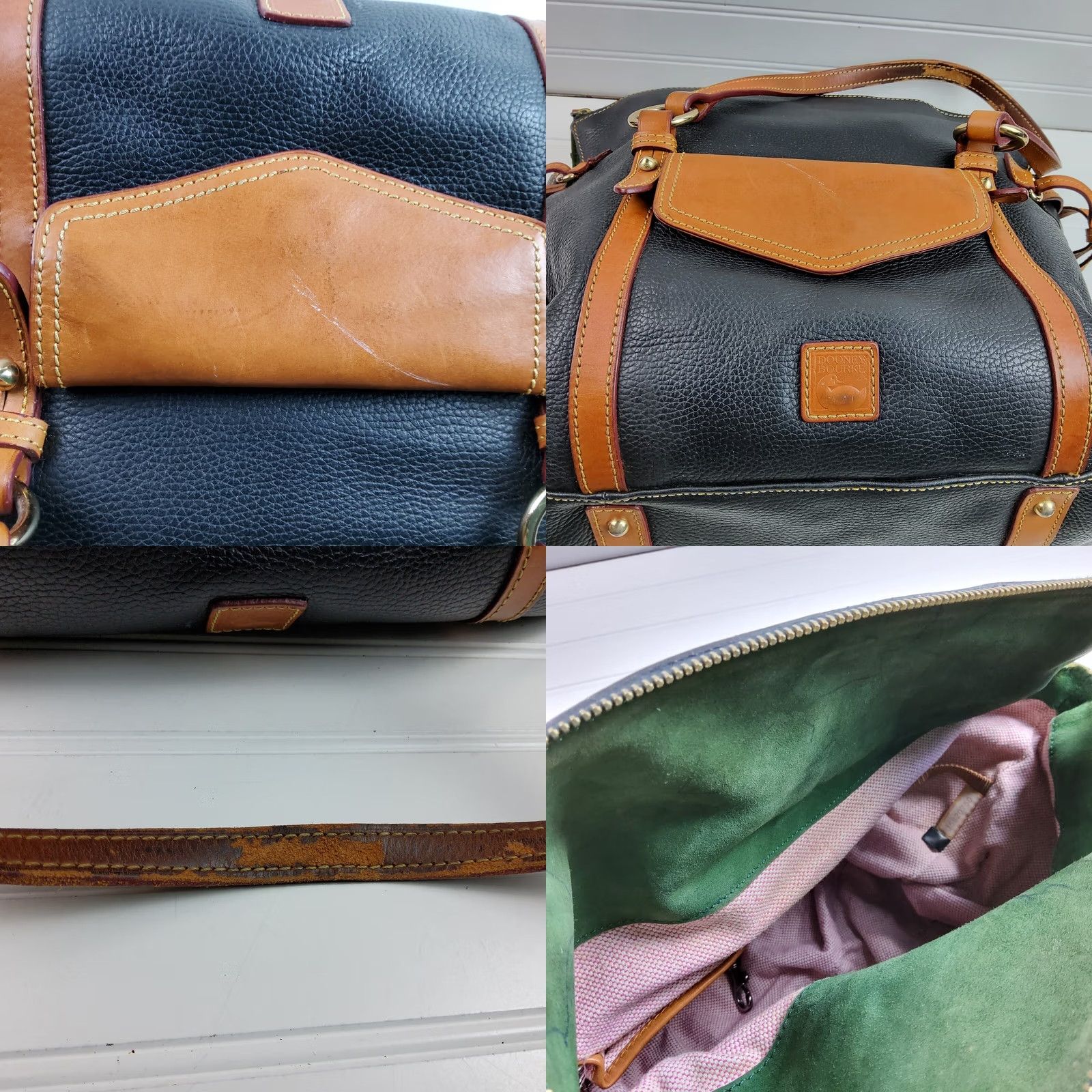 Dooney & Bourke Dooney & Bourke Pebbled Leather Large Domed Tote Shoulder Handbag Purse Woman Pebble Leather Tote Size ONE SIZE - 8 Thumbnail
