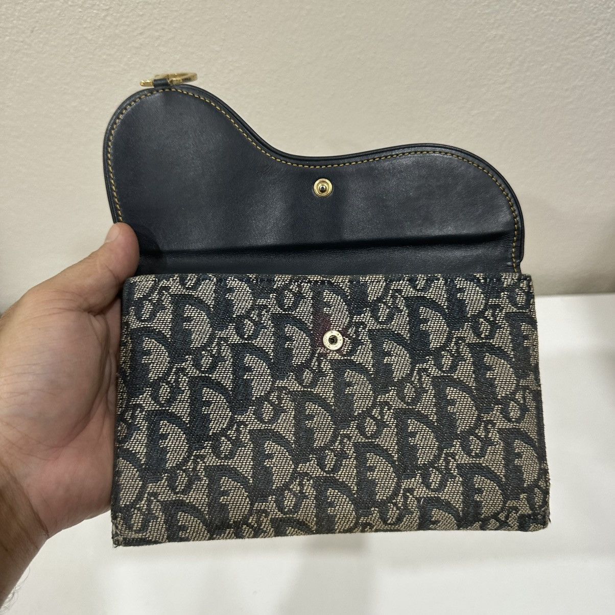 Dior ‼️YES‼️ CHRISTIAN DIOR D TROTTER BLUE BIFOLD PURSES WALLET Size ONE SIZE - 4 Thumbnail