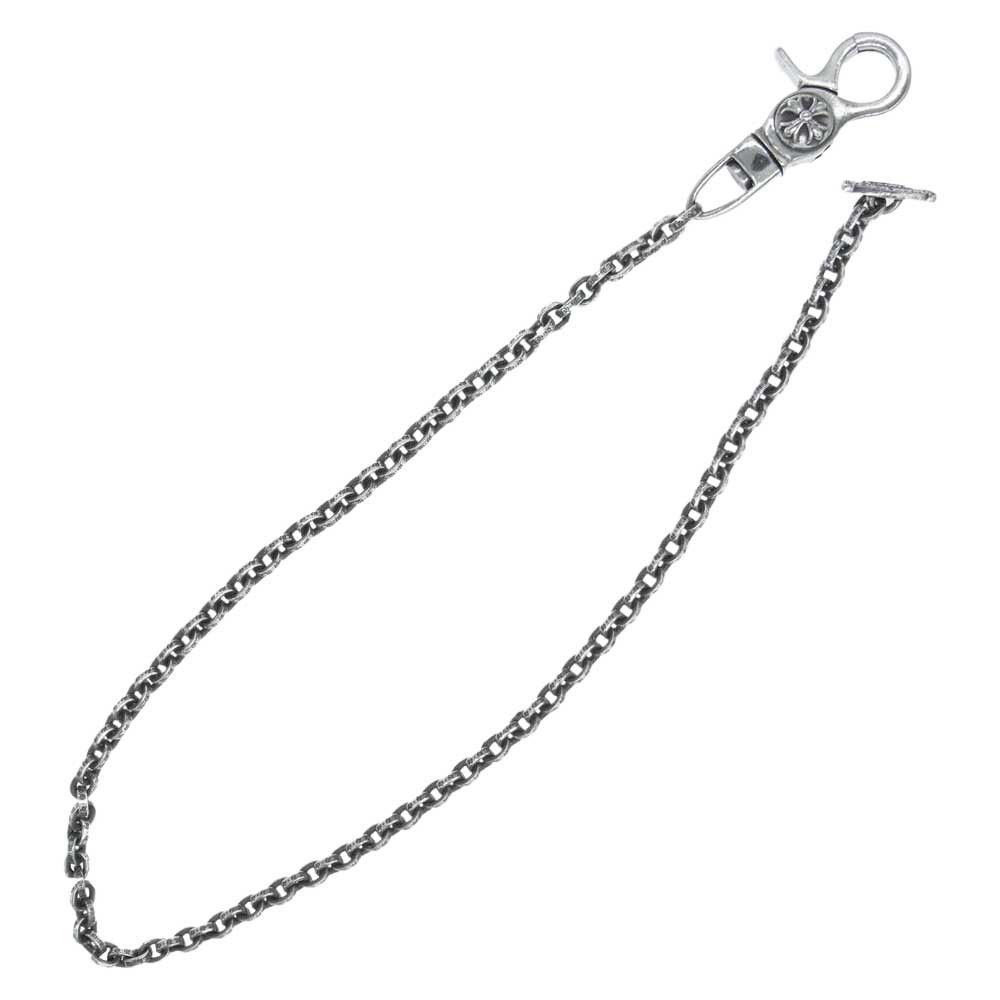 image of Chrome Hearts Paper Chain Clip T Bar Necklace - 18 Inch in Silver, Men's