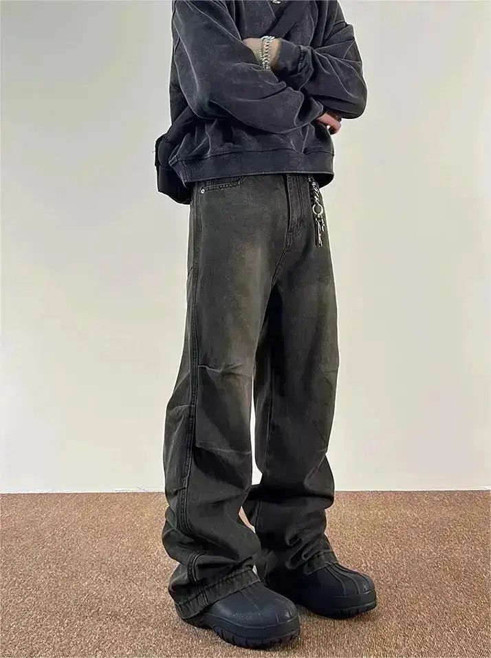 Japanese Brand Straight and loose pleated wide leg jeans Size US 32 / EU 48 - 1 Thumbnail