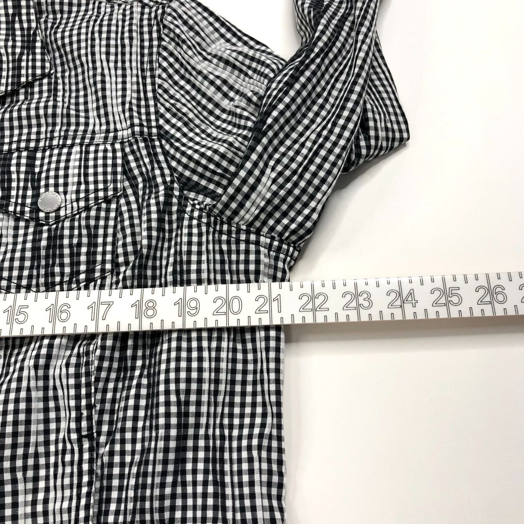 Vintage Foxcroft Button-Up Shirt Long Sleeve Check Textured Black MINT 16 Women, Regular Fit, All Seasons, Casual, Cotton Nylon Spandex, Classic Style Size XXL / US 16-18 / IT 52-54 - 6 Thumbnail