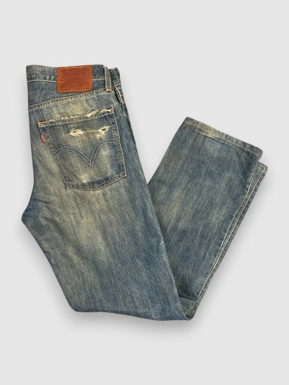 vintage levis 502 rusty distressed denim nice design
