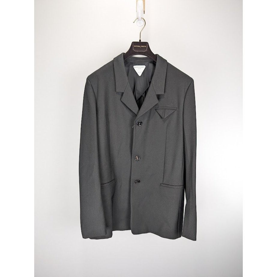 Bottega Veneta o1rshd1 Tech Wool Twill Jacket in Black Size US M / EU 48-50 / 2 - 1 Thumbnail