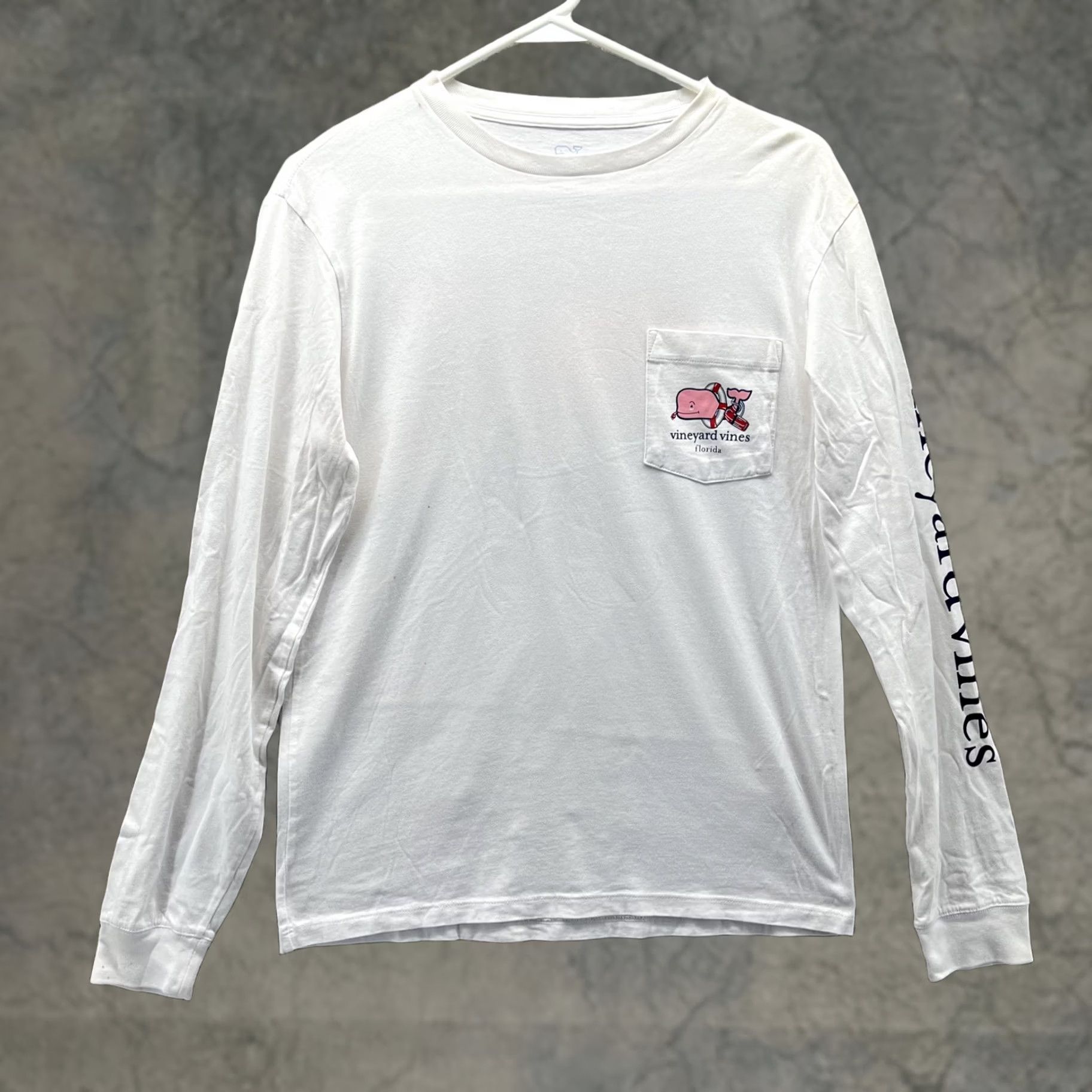 Vineyard Vines Vineyard Vines Shirt Mens XS White Florida Whale Graphic Long Sleeve Tee Size US XS / EU 42 / 0 - 1 Thumbnail